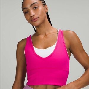 Lululemon Power Pivot Rib Tank Top Sonic Pink Size 6-8